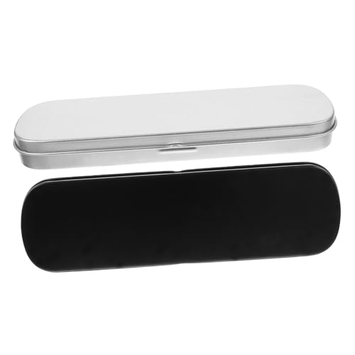 PartyKindom 2Er-Packung Schreibwarenschachtel federmäppchen schreibwaren Organizer Pencil case zeichnertasche Stiftebox für Fall Etui mit Deckel Bürobedarf Stiftbehälter Metall von PartyKindom