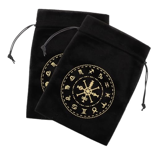 PartyKindom 2St Tarot-Aufbewahrungstasche Aufbewahrungstasche für Kleiner Tarot-Tragetasche kleine Schmucktasche Tarot-Tasche Aufbewahrungstaschen Karton Kristallstein Würfel Flanell von PartyKindom