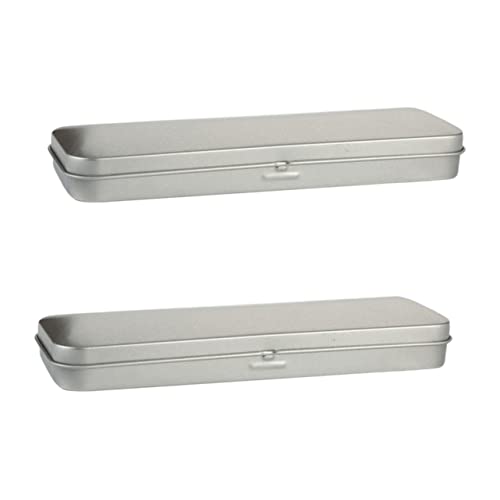 PartyKindom 2Stücke Bleistiftboxen Zinnplatten Multifunktionale Stift Organizer für Schule Büro und Zuhause Kompakt und Tragbar für Schüler und Lehrer von PartyKindom