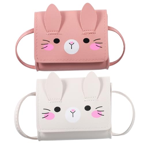 PartyKindom 2stücke Häschen-Tasche Für Mädchen Umhängetasche Mit Süßem Design Großes Fassungsvermögen Praktisch Für Alltag Und Reisen Geschenkidee Für Teenager Und Mädchen von PartyKindom