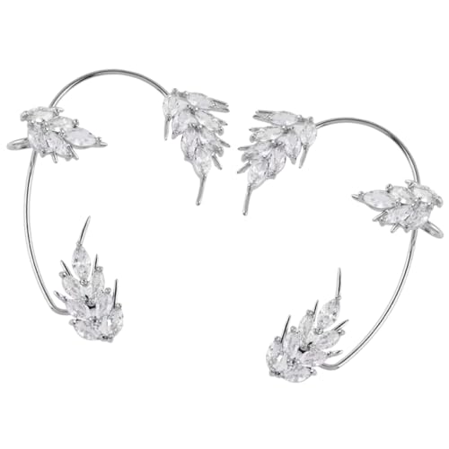 PartyKindom 2stücke Damen Ohrmanschetten Ohrknochenclips Nicht Gepiercte Ohrringe Ohrclips Für Frauen Ohrringe Piercing Zierliche Ohrring Dekoration von PartyKindom