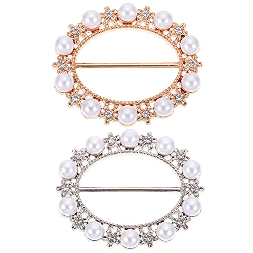 PartyKindom 2stücke Shirt Clips Mit Perlen Und Strass Dekorative Schnallen Für T-shirts Und Schals Kleidung Zubehör Für Damen Leicht Und Tragbar von PartyKindom