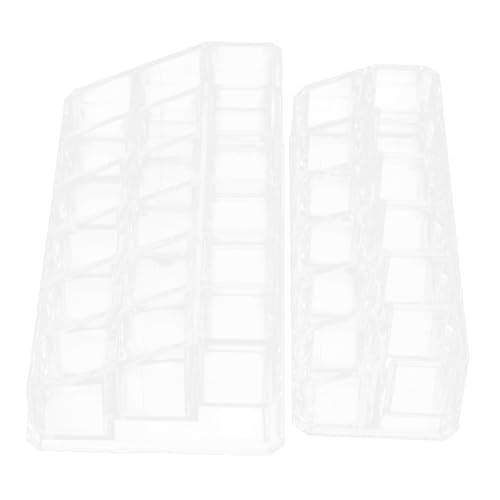 PartyKindom 2Stücke Transparenter Lippenstift Organizer Kosmetik Lipgloss Halter Fächern Ordnungssystem für Make Up und Pinsel Platzsparend und Stabil von PartyKindom