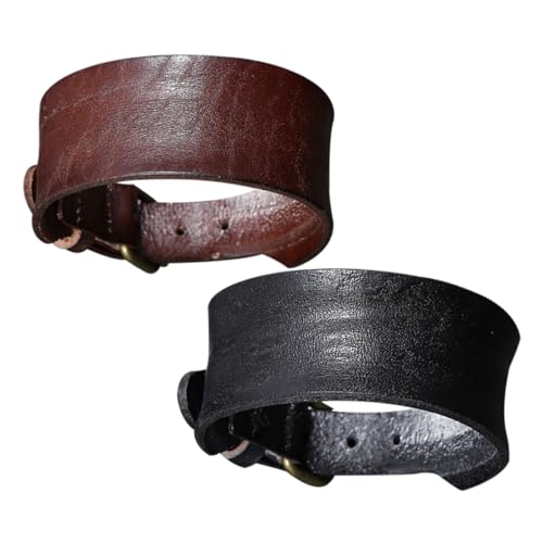 PartyKindom 2stücke Herrenarmband Aus Kunstmaterial Und Metall Vintage-armbänder Für Männer Leicht Und Bequem Verstellbares Design Für Bands Bars Und Tägliche Dekoration von PartyKindom