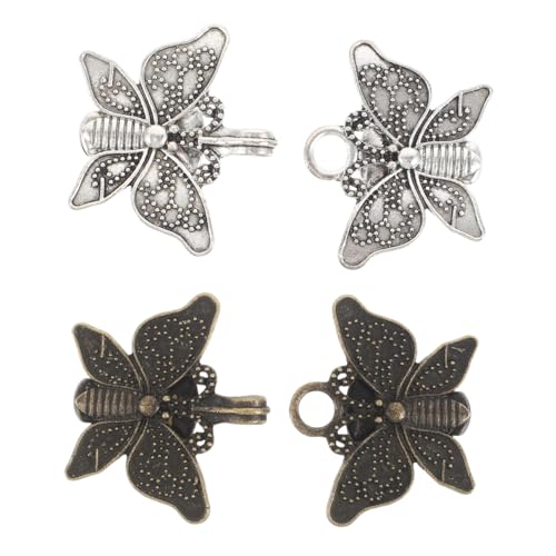 PartyKindom 2paare Pullover-verschlussclips Aus Metall Vintage-cardigan-clips Für Damen Retro-pullover-clips Zum Zusammenhalten Von Strickjacken Cardigan-clips Für Hemden Und Kleider von PartyKindom