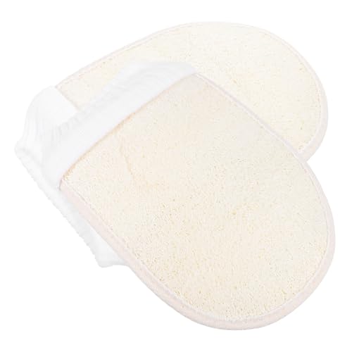 PartyKindom 2stücke Loufa Peeling Handschuh Für Körperpeeling Entfernt Abgestorbene Hautzellen Badehandschuh Für Männer Und Frauen Tiefenreinigungs-handschuh Duschhandschuh von PartyKindom