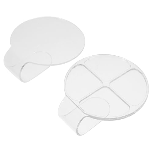 PartyKindom 2stücke Make-up-mischplatte Aus Acryl Für Foundation Und Lidschatten Praktische Kosmetikplatte Für Unterwegs Kleine Make-up-platte Für Professionelle Anwendung Im Salon von PartyKindom