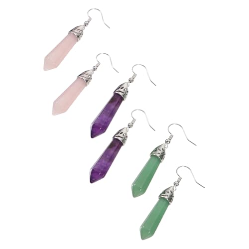 PartyKindom 3paare Damenohrringe Glitzer Ohrhänger Modische Schmuck Ohrringe Für Damen Dekorative Ohranhänger Stecker Ohrringe Für Täglichen Gebrauch von PartyKindom