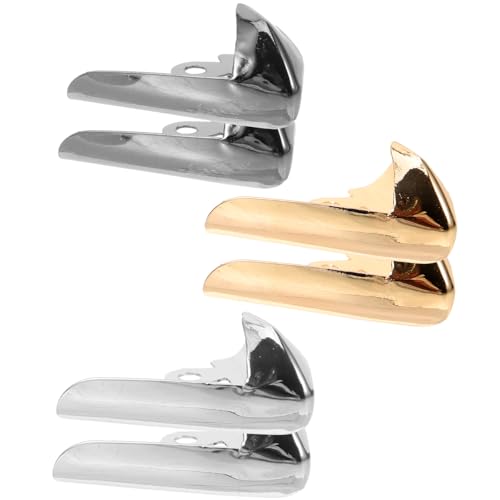 PartyKindom 3 Paare Metall Schuhzehenkappen für Damen Hochwertige Spitzenabdeckungen Schutz Ihrer High Heels Einfache Installation Langlebig und Schützend von PartyKindom