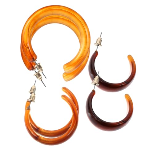 PartyKindom 3 Paare Minimalistische Creolen Ohrringe Damen Geometrisch C förmig Modisch Teenager Schmuck Alltag Party PartyKindom 3 Paare Minimalistische Creolen Ohrringe Damen Geometrisch C förmig Modisch Teenager Schmuck Alltag Party von PartyKindom