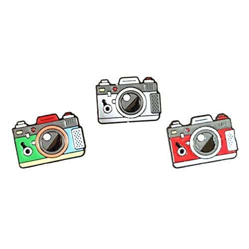 PartyKindom 3 Sätze Kamera Broschen Legierung Trendige Anstecker Für Kleidung Taschen Und Hüte Zufällige Farben Accessoire Für Frauen Und Mädchen Zufällige Farbe 3 Stück * 3 von PartyKindom