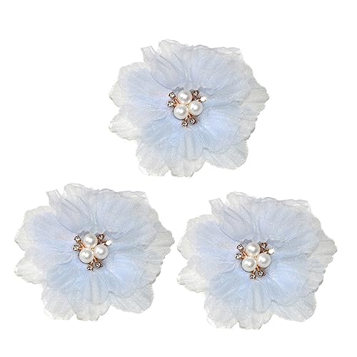 PartyKindom 3 Stück Blumen Haarspangen für Mädchen Dekorative Stoffblumen Haarklammern Süße Haarnadeln für Hochzeiten Partys und Alltag für Kinder von PartyKindom