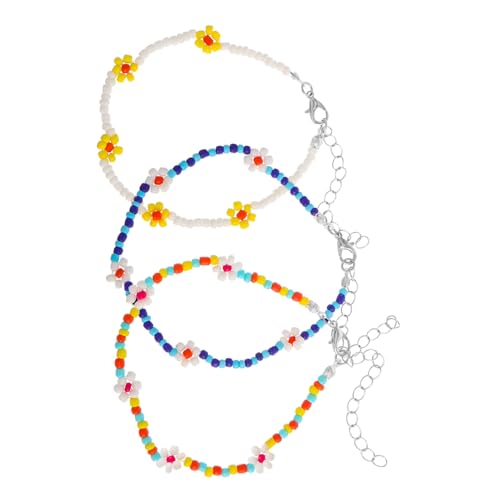 PartyKindom 3 Stück Boho Fußkettchen Elastisch Bunte Reiskornperlen Knöchel Armbänder Handgefertigt Sommerlich Strand Urlaub Mädchen Frauen Modischer Fußschmuck PartyKindom 3 Stück Boho Fußkettchen Elastisch Bunte Reiskornperlen Knöchel Armbänder Handgefertigt Sommerlich Strand Urlaub Mädchen Frauen Modischer Fußschmuck von PartyKindom
