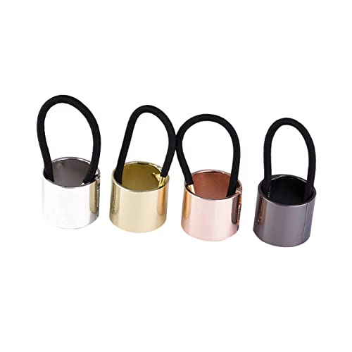 PartyKindom 3 Stück Metallzylinder Haarring Stilvolle Haarbänder für Haarschmuck Silber Roségold und Schwarz für Damen und Mädchen für Alltag und Besondere Anlässe von PartyKindom