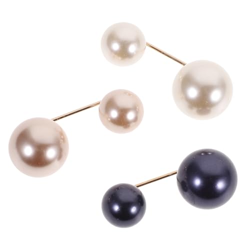 PartyKindom 3 Stück Perlen Broschen Anstecknadeln für Kleider Langlebige Legierung Vielseitige Taillen und Kleid Fixierung Modisches Accessoire für Hochzeiten Partys und Alltag von PartyKindom