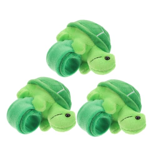 PartyKindom 3stücke Schildkröte Plüsch Slap-band Slap-armbänder in Schildkrötenform Süße Plüsch-slap-armbänder Für Partytüten Und Goodie-bags Tier-plüsch-slap-bänder Für Junge von PartyKindom