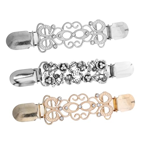 PartyKindom 3 Stück Teiliges Damen Cardigan Clip Brosche Modischer Kragenclip für Pullover und Kleider Langlebiger Schmuck mit Glatter Klammer Elegantes Kleidungsaccessoire für Stilbewusste PartyKindom 3 Stück Teiliges Damen Cardigan Clip Brosche Modischer Kragenclip für Pullover und Kleider Langlebiger Schmuck mit Glatter Klammer Elegantes Kleidungsaccessoire für Stilbewusste von PartyKindom