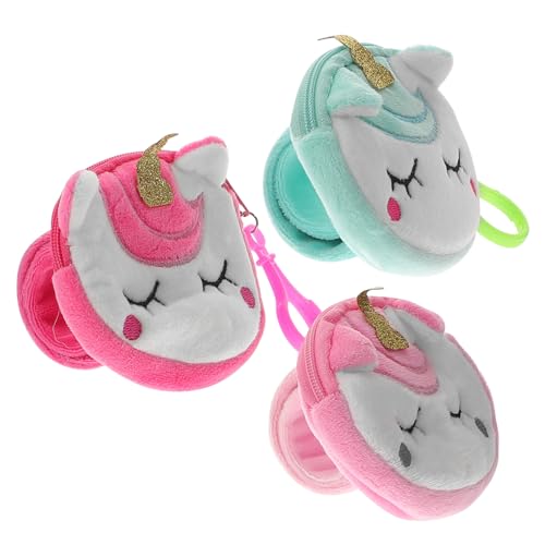 PartyKindom 3 Stück Teiliges Einhorn Slap Armband mit Plüsch Münzgeldbeutel Leichte Kinderarmbänder für Geburtstag Partygeschenke und Vielseitige Nutzung Bequemes Handgelenkspielzeug für von PartyKindom