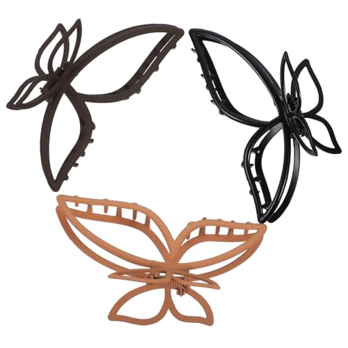 PartyKindom 3 Stück Teiliges Große Haarklammern für Dickes Langes Haar Matte Haarkrallen mit Fester Fixierung Leichte und Langlebige Haarspangen für Frauen und Teenager Geeignet für Alltag von PartyKindom