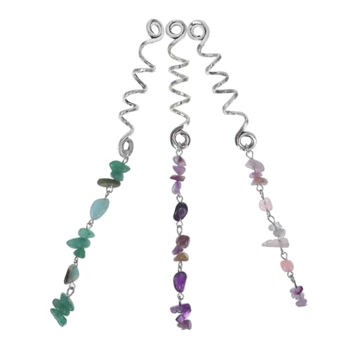 PartyKindom 3 Stück Teiliges Haar Schmuck Metall und Stein Haarschmuck für Zöpfe Damen Haarklammern Dreadlock Charms Schmuck Zubehör für Flechten und Rastazöpfe Langlebig und Einfach zu von PartyKindom