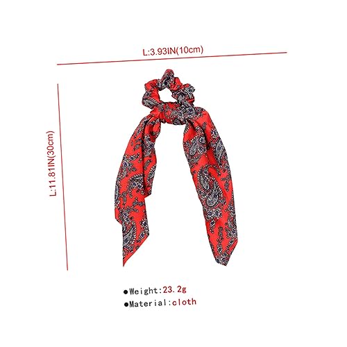 PartyKindom 3 Stück Teiliges Haargummi mit Retro Chiffon Schal Lange Haarringe für Damen Elastische Haarklammern Modischer Haarschmuck für Dünnes und Dickes Haar Vielseitig Zufällige Farbe von PartyKindom