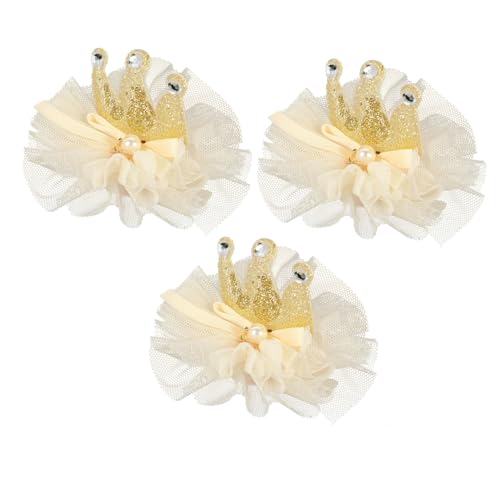 PartyKindom 3 Stück Teiliges Haarklammern Goldfarbene Haarnadeln Langlebige Haarschmuck Accessoires für Mädchen Geeignet für Geburtstage Weihnachten Festlichkeiten von PartyKindom