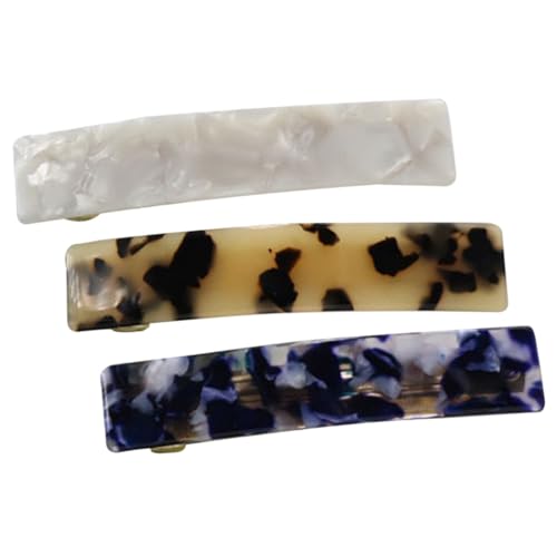 PartyKindom 3 Stück Teiliges Haarspangen Damen Französische Haarklammern mit Marmor Muster Goldfarbene Leichte Frühling Haarclips für Dünnes Haar Haaraccessoires für Alltag und Party von PartyKindom