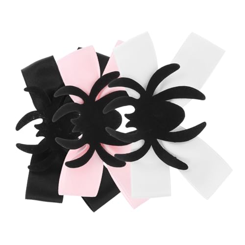 PartyKindom 3 Stück Teiliges Halloween Haarspangen mit Süßem Spinnen-schleifen-design Einfache Befestigung für Frauen und Mädchen Festliche Cosplay Party-haarschmuck für Gruselige Looks von PartyKindom
