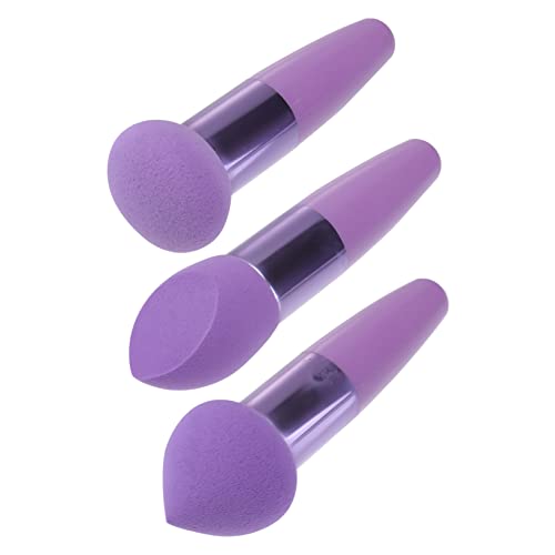 PartyKindom 3 Stück Teiliges Multifunktionales Makeup Pinselset mit Doppelenden und Schwämmchen für Foundation für Mädchen Waschbar und Reisegeeignet Set von PartyKindom