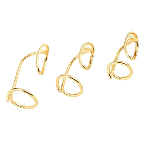 PartyKindom 3stücke Nagelring Aus Kupfer Für Damen Nagelmetallring Als Nagelschmuck Nageldekoration Mit Verstellbarer Öffnung Diy Maniküre Schmuck Fingernagelringe Für Everyday Wear von PartyKindom