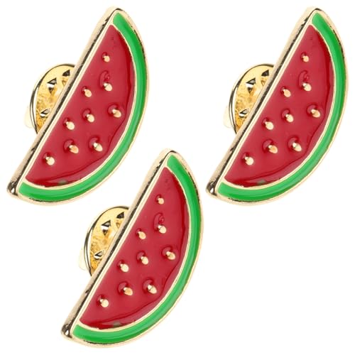 PartyKindom 3 Stück Teiliges Set Wassermelonen broschen aus Langlebiger Zinklegierung mit Sicherem Verschluss Modische Anstecknadeln für Damen Vielseitige Cardigan Hemd clips zur von PartyKindom