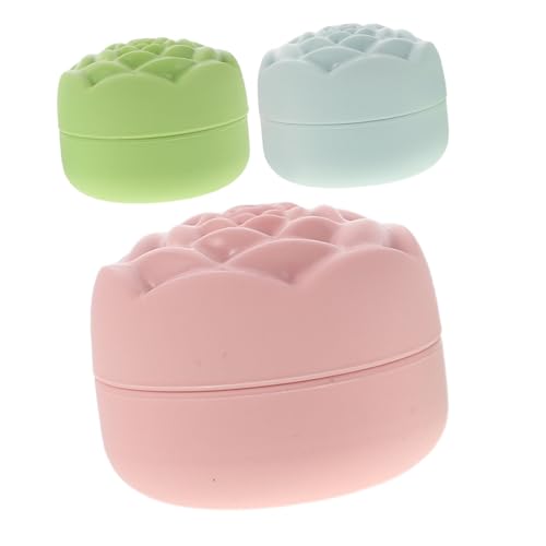 PartyKindom 3 Stück Teiliges Silikon Kosmetikcreme Dosen Auslaufsichere Kompakte Reisebehälter in Rosendesign Weiche Langlebige Lotion Lip Balm Aufbewahrung für Make-up Proben von PartyKindom