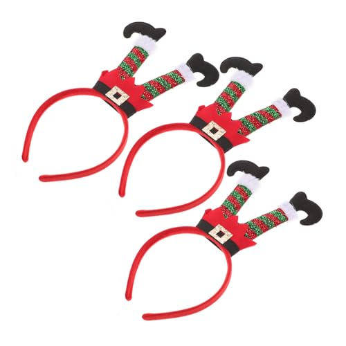 PartyKindom 3 Stück Teiliges Weihnachts Haarband mit Kreativen Xmas Elementen Leichtes und Bequemes Stirnband für Erwachsene für Weihnachtsfeiern Bühnenauftritte und Festliche Anlässe von PartyKindom