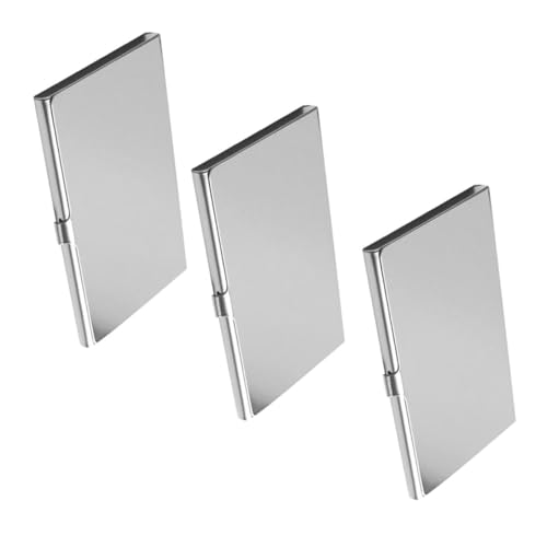 PartyKindom 3 Stück Visitenkartenetui Design mit Schnallenverschluss Robuster Metall Kartenhalter für Damen und Kratzfest Großer Stauraum für Business Karten von PartyKindom