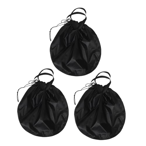 PartyKindom 3 Stück Zählerbeutel Motorradzubehörtasche Motorradhelm Rucksack Helmtransportbeutel Sport-Turnbeutel Aufbewahrungstasche für Trainingshelm Motorradbeutel Polyester Schwarz von PartyKindom