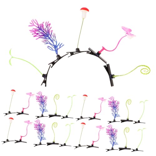 PartyKindom 30 Stck Teiliges Künstliche Pflanzen Haarklammern Bunte Lustige Haarclips für Mädchen Stabile Haarschmuck Accessoires Verschiedene Designs für Partys Geburtstage Bühnenauftritte von PartyKindom
