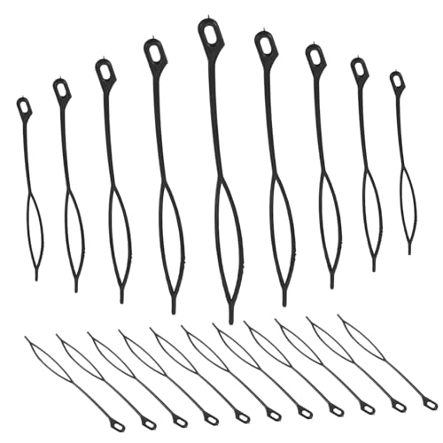 PartyKindom 30 Stück Teiliges Ergonomisches Haarknoten häkelnadel set Tragbare Langlebige Häkelwerkzeuge für Dreadlocks Perückenflechtarbeiten und Vielseitiges Haarstyling für Unterwegs und von PartyKindom