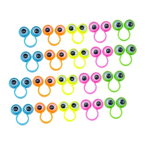 PartyKindom 30 Stück Teiliges Finger Ring mit Beweglichen Augen Kreative Lernspielzeuge für Leichtes Kunststoffmaterial Fördert Fantasie und Sensorische Entwicklung als Party Mitgebsel und von PartyKindom