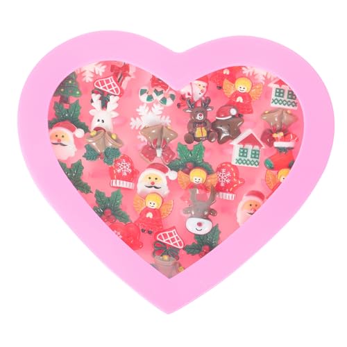 PartyKindom 36 Stück Teiliges Weihnachts Ring Cartoon Finger Ringe Bunte Party Ringe für Kleine Mädchen Festliche Geschenkideen und Kindergeburtstagsspielzeug von PartyKindom