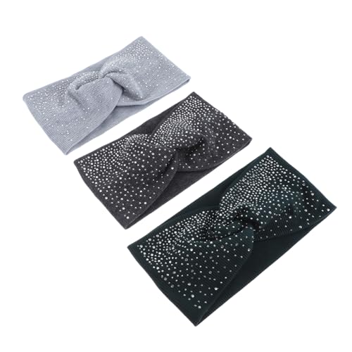 PartyKindom 3stücke Yoga-stirnband Für Frauen Elastisches Stirnband Mit Schlichtem Design Zum Sport Haarband Aus Hochwertigem Material Schnell Absorbierend von PartyKindom