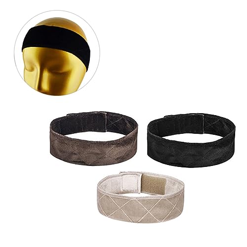 PartyKindom 3stücke Verstellbares Perückenband Stirnband Für Damen Haarband Mit Selbstklebendem Design Perückengriff Aus Einheitsgröße Für Kopfbedeckung Sicherer Halt Ohne Klebstoff von PartyKindom
