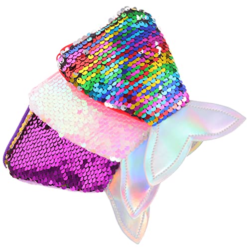 PartyKindom 3Stücke Pailletten Meerjungfrau Geldbörsen für Mädchen Glitzernde Umhängetaschen für Partys Einkaufen und Freizeit Langlebiges Design und Neuheiten von PartyKindom