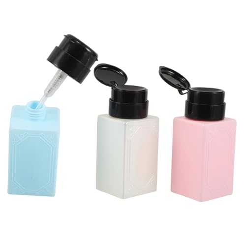 PartyKindom 3stücke Reisespenderflasche Flüssigkeitspressspender Für Nagellackentferner Make-up-entferner-spender Kosmetikpressflasche Shampoo-spenderbehälter Mit Einfacher Dosierung von PartyKindom