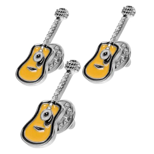 PartyKindom 3stücke Gitarren-anstecknadel Aus Emaille Gitarren-brosche Modische Brosche Retro-gitarre-design Geschenkidee Für Kleidung Taschen Und Accessoires von PartyKindom