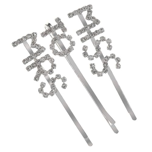PartyKindom 3stücke Strass Haarspange Haarnadel Strass Kopfschmuck Retro Haarspange Braut Für Frauen Mädchen Und Brautjungfern von PartyKindom