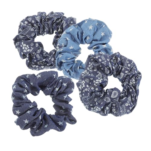 PartyKindom 4stücke Elastische Haarbänder Haargummis Dehnbare Haarseile Modische Pferdeschwanzhalter Für Mädchen Und Frauen Haar-accessoires Für Alltag von PartyKindom