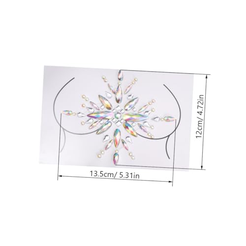 PartyKindom 4 Sätze Teiliges DIY Brust Schmucksteine Acryl Strass Aufkleber für Körperdekoration Selbstklebend für Festivals Partys Kostüme und Bars von PartyKindom