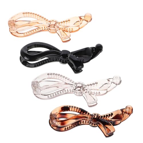 PartyKindom 4 Stück Bananenspangen für Dickes Lockiges Haar Hochsteckfrisuren Haarclips mit Glattem Finish Leichte Damen Haaraccessoires für Pferdeschwanz und Alltag Vielseitige Bananen von PartyKindom