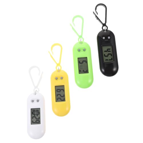 PartyKindom 4stücke Led Taschenuhr Schlüsselanhänger Lustige Elektronische Uhren Zufälligen Farben Für Studenten Und Prüfungen Tragbar Und Leicht Ablesbar Für Rucksäcke Und Gürtel von PartyKindom