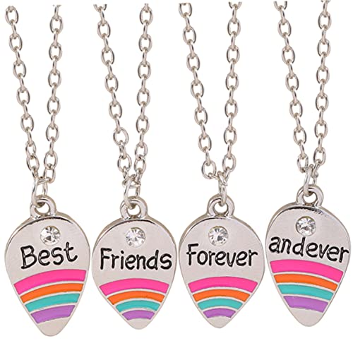 PartyKindom 4 Stück Freundschafts Neklace für Mädchen Freundinnen Halskette Regenbogen Design für Abschluss Geburtstagsgeschenke und Besondere Anlässe PartyKindom 4 Stück Freundschafts Neklace für Mädchen Freundinnen Halskette Regenbogen Design für Abschluss Geburtstagsgeschenke und Besondere Anlässe von PartyKindom